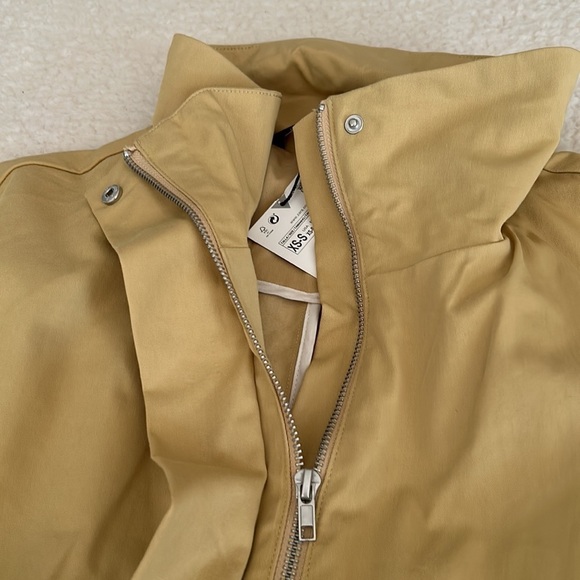 Zara Parka Large Pockets High Collar Color Straw Size XS/S - Picture 8 of 11